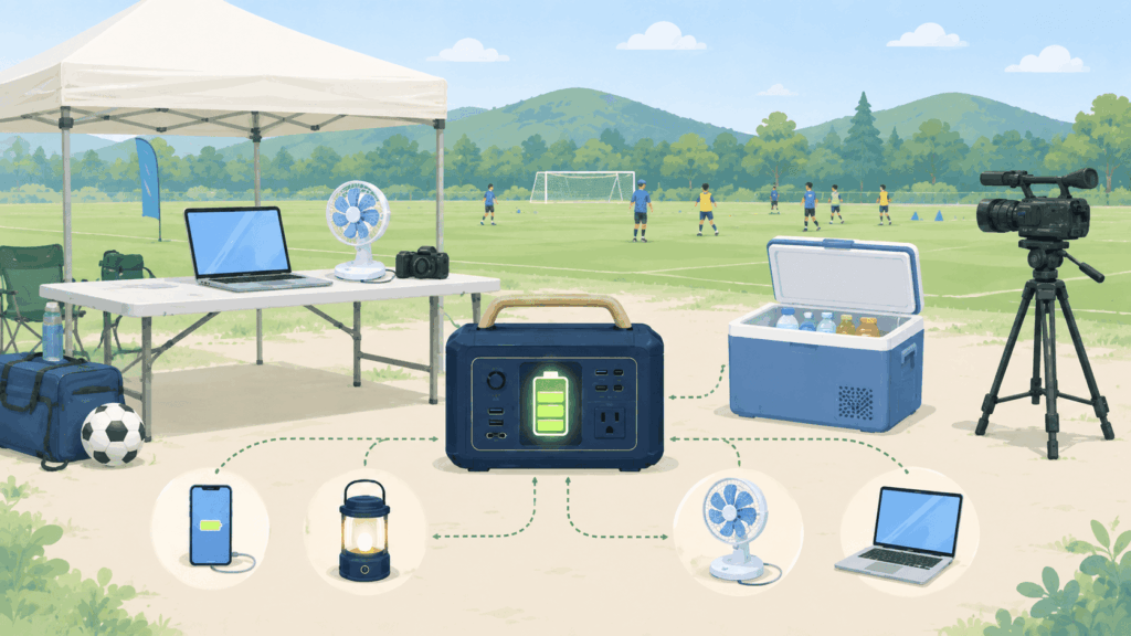 スポーツ遠征・屋外イベント用の容量目安