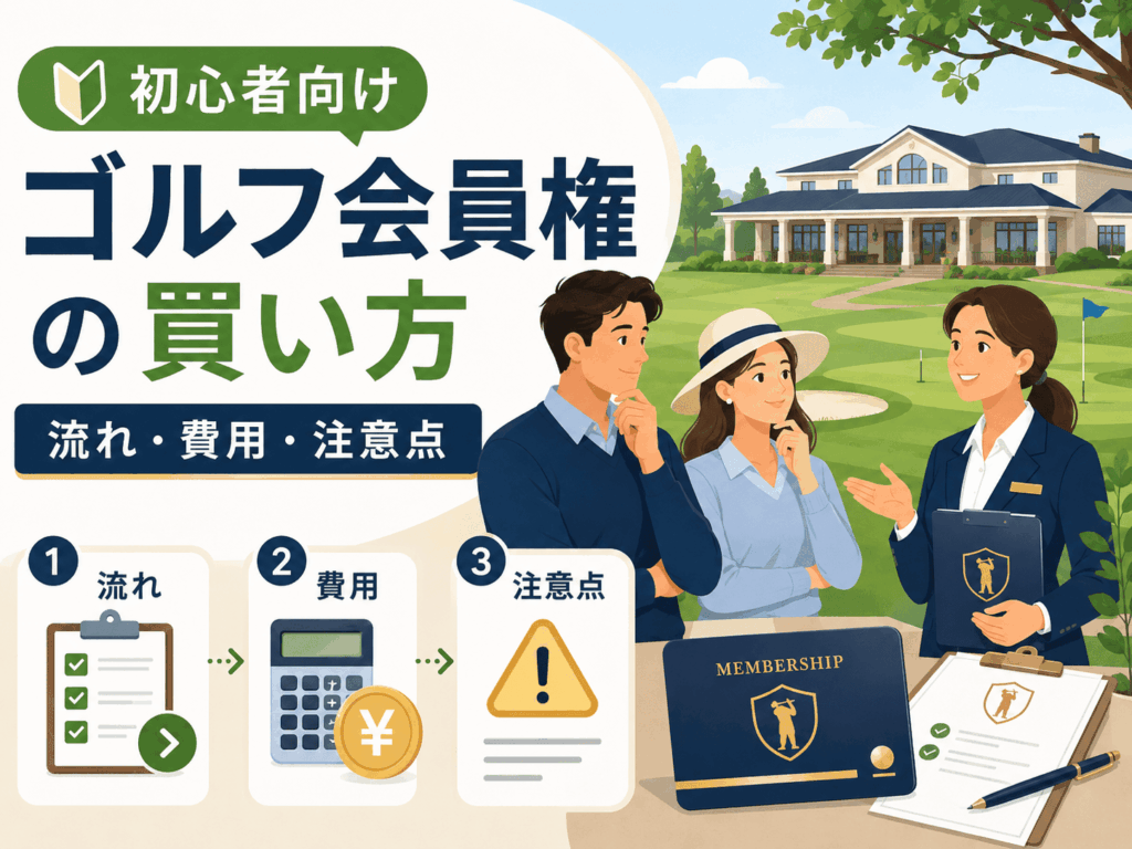 ゴルフ会員権の買い方を初心者向けに解説｜購入の流れ・費用・注意点