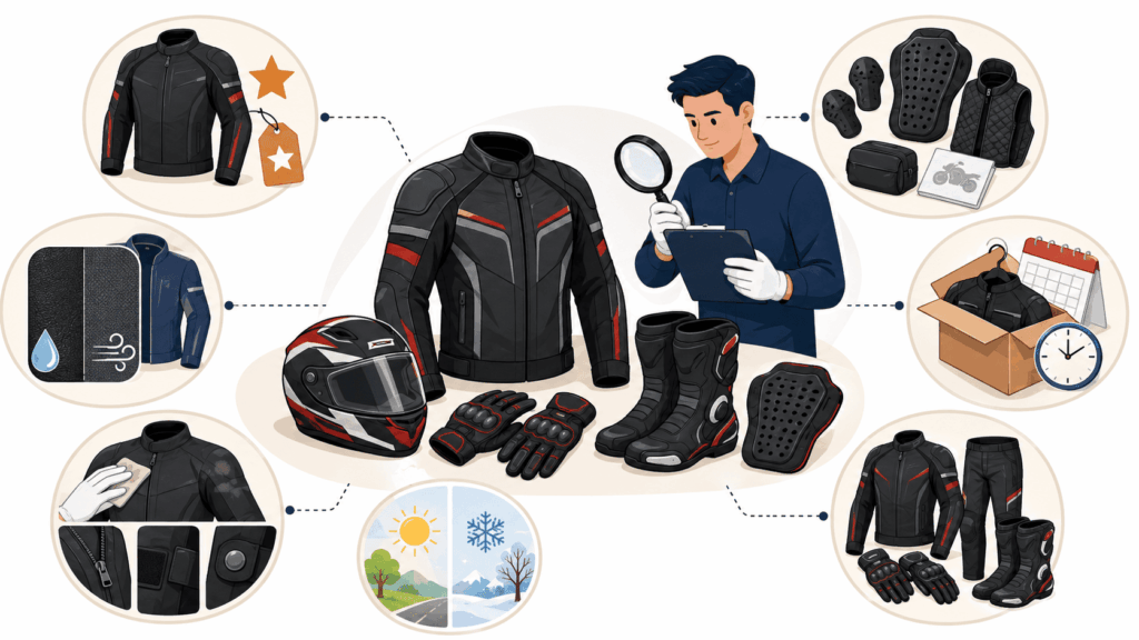 バイクウェアの買取価格を左右する7つの査定ポイント