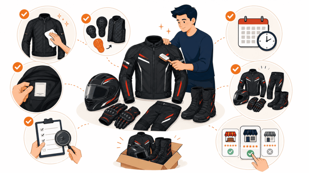 バイクウェアを少しでも高く売る7つのコツ