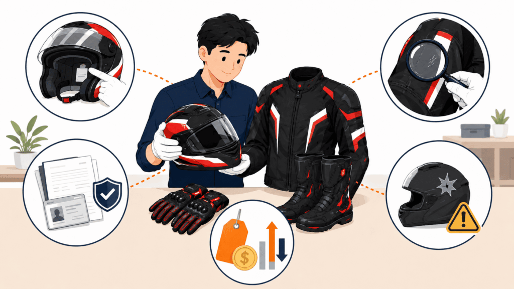 バイクウェアやヘルメットを売る前の注意点