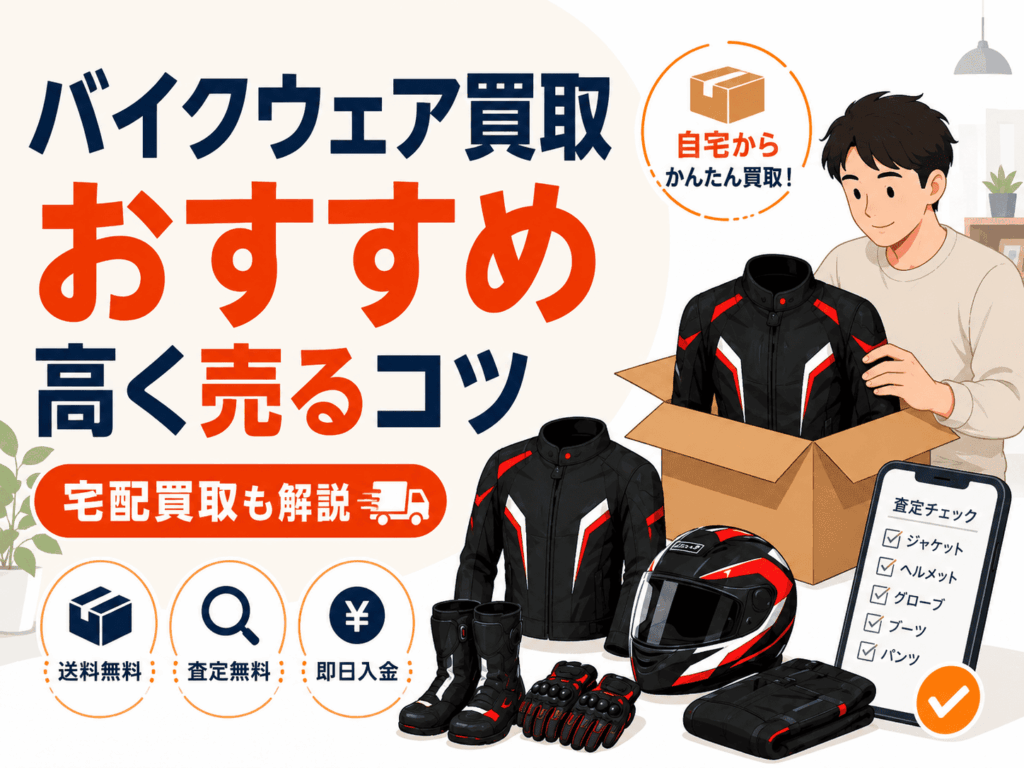 バイクウェア買取おすすめは？高く売るコツとストストの宅配買取を解説