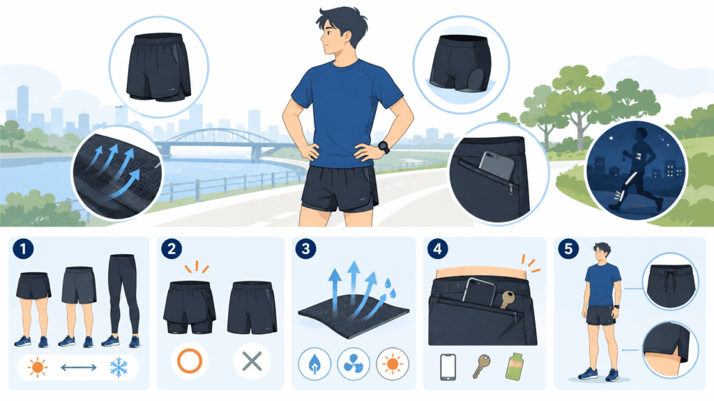 メンズランニングパンツの選び方｜押さえるべき5つのポイント