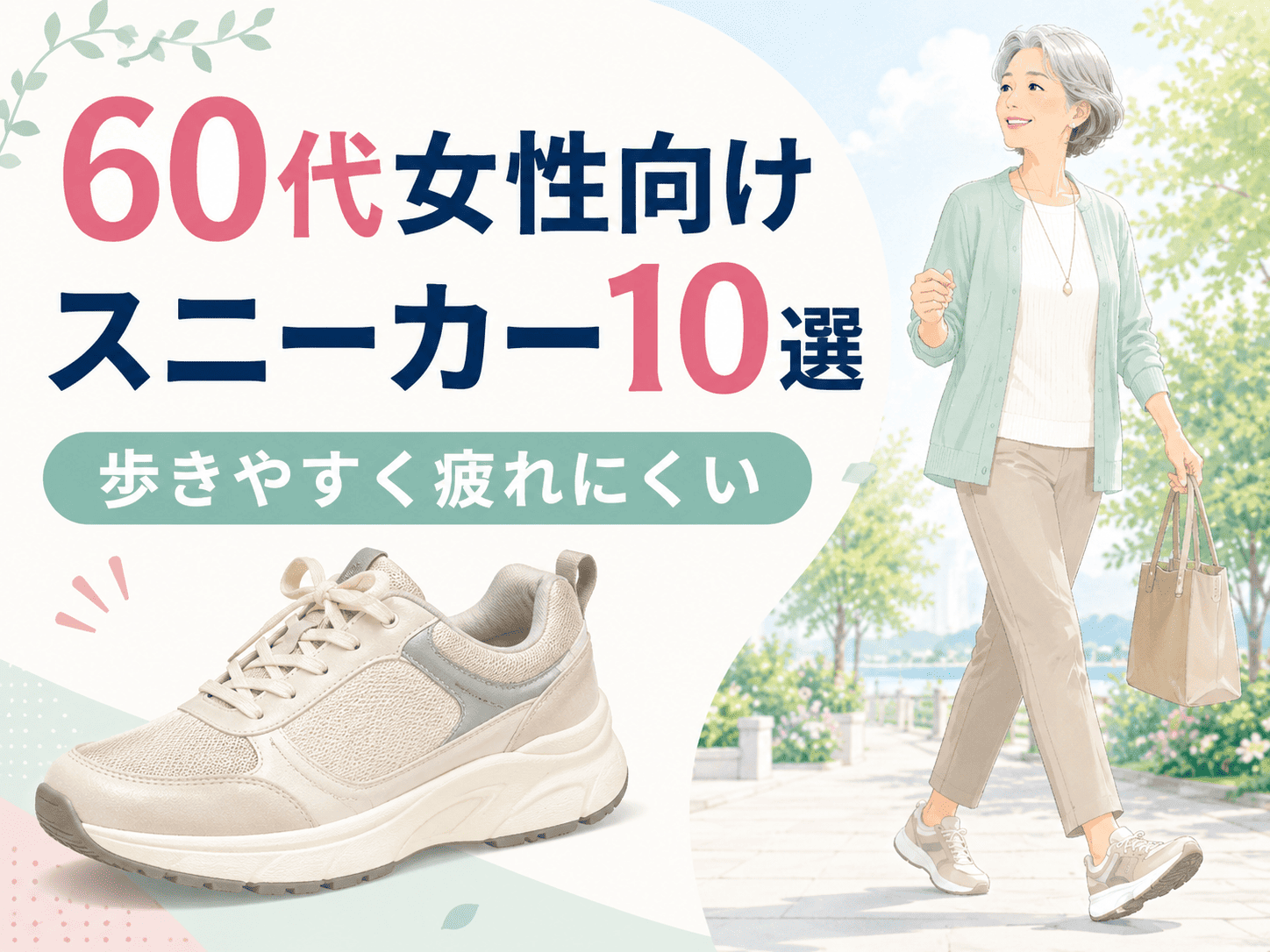 60代女性におすすめのスニーカー10選｜歩きやすく疲れにくい靴の選び方