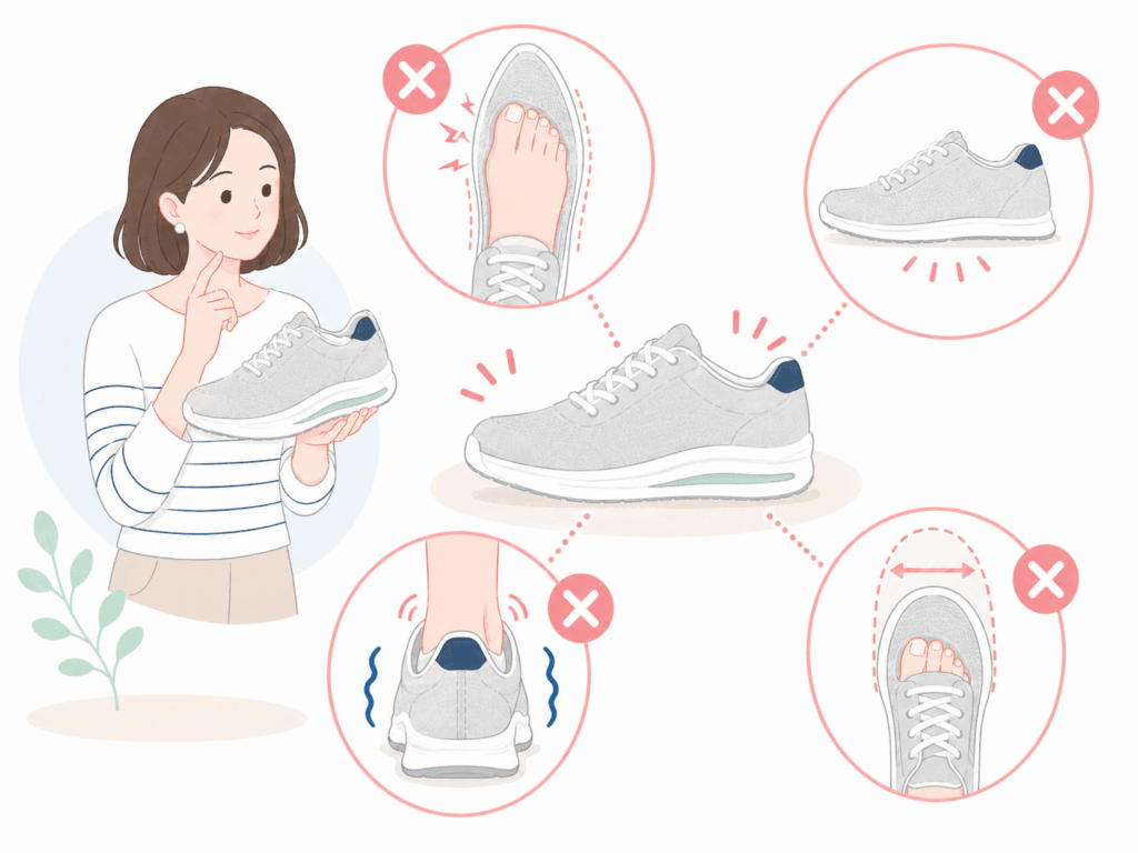外反母趾の人が避けたいスニーカーの特徴