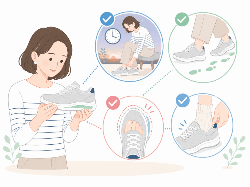 外反母趾向けスニーカーを購入する前のチェックポイント