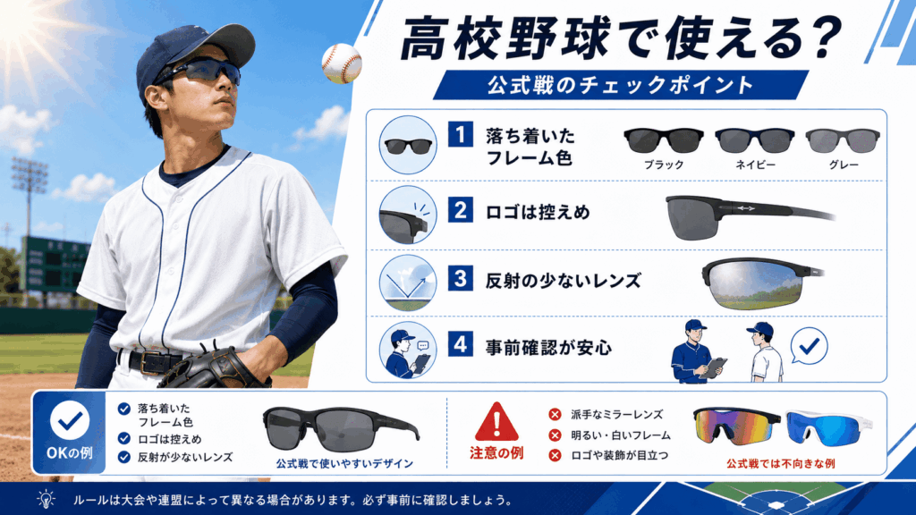 高校野球でオークリーのサングラスは使える？
