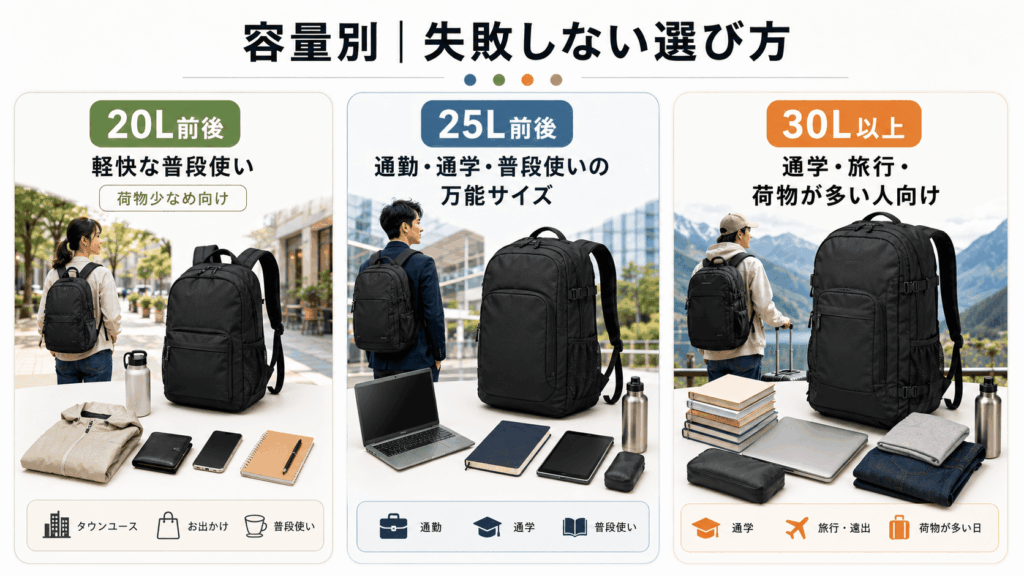 容量別|失敗しない選び方
