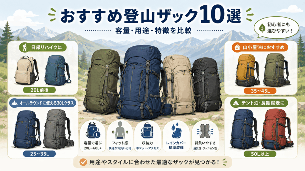 おすすめ登山ザック10選