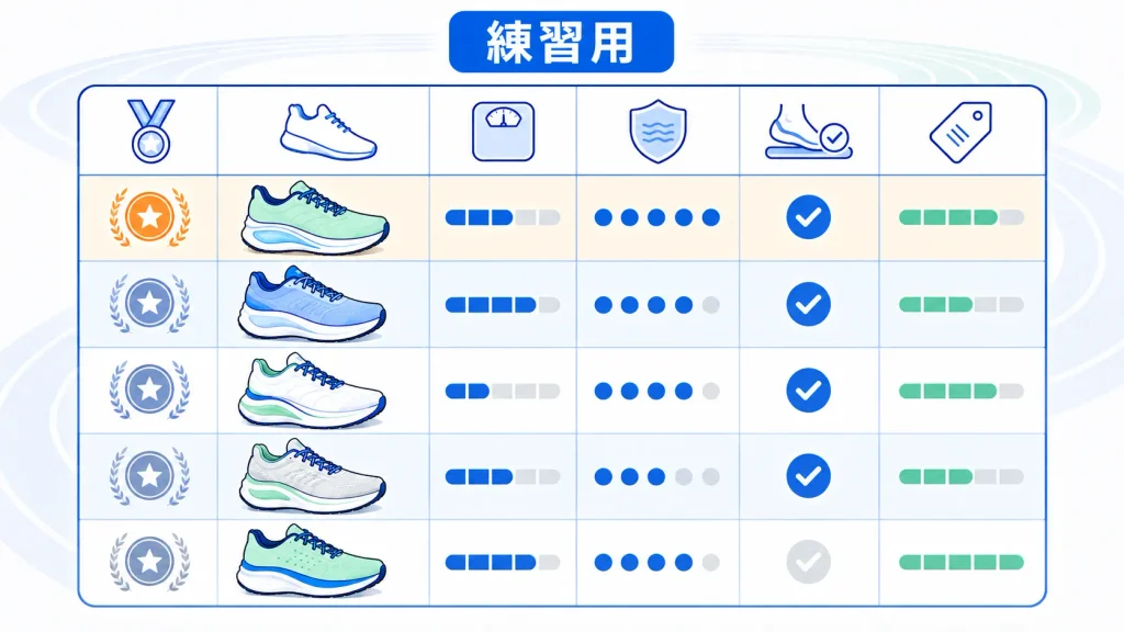 【練習用】サブ4におすすめのランニングシューズランキング5選