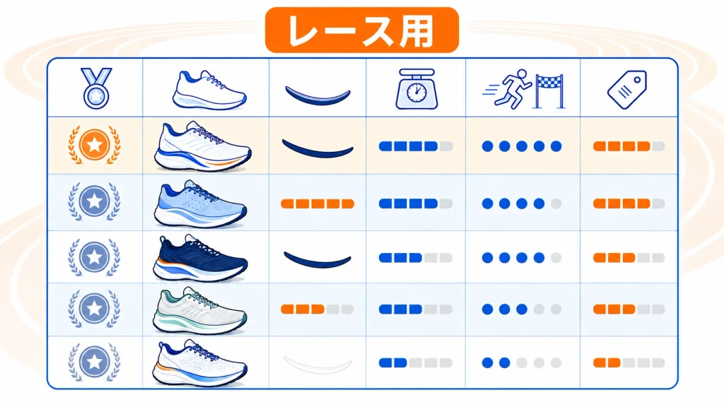 【レース用】サブ4におすすめのランニングシューズランキング5選