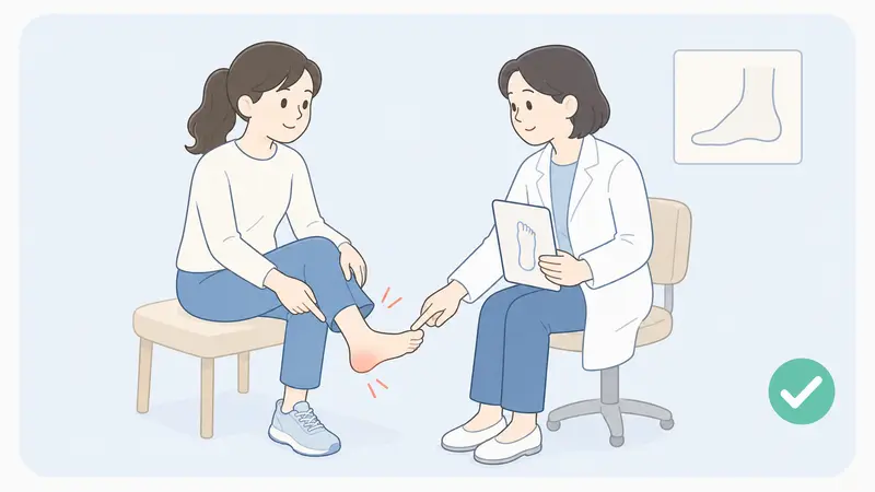 痛みが強いときは専門家（整形外科）への相談を