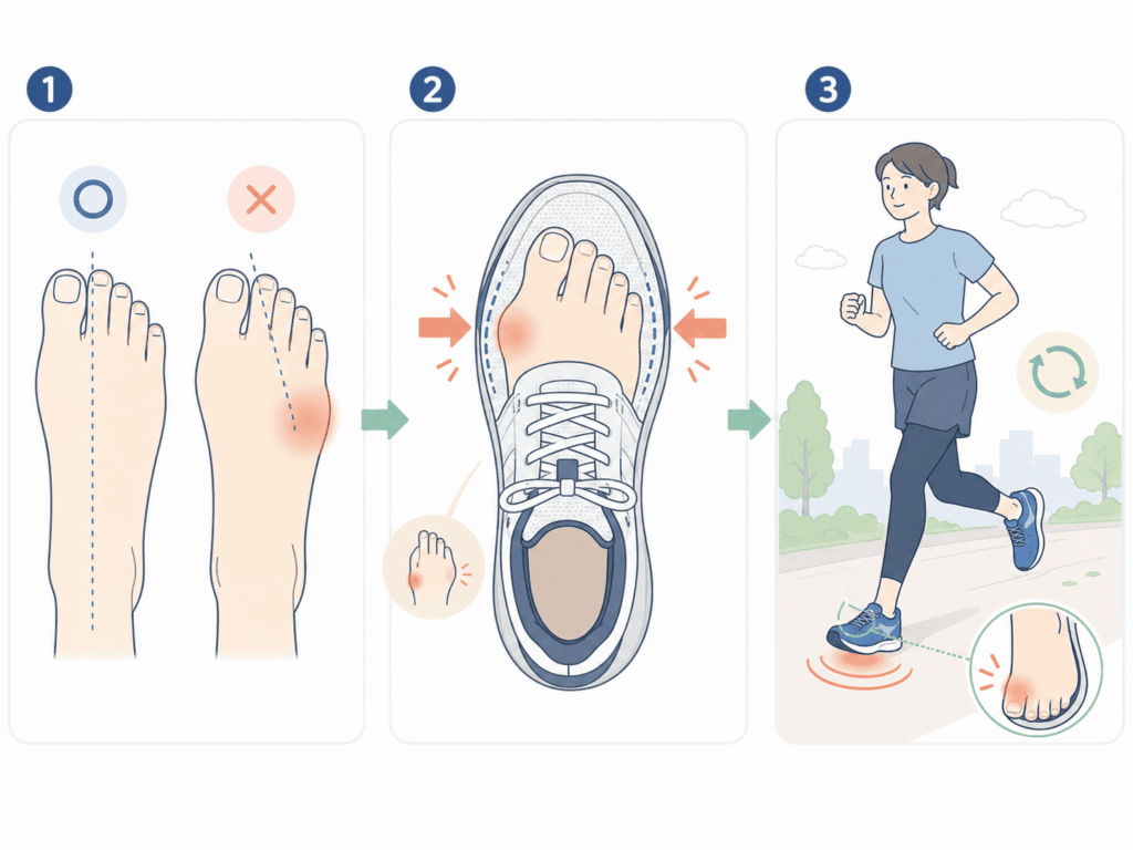 外反母趾とは?ランニングで痛みが出る理由