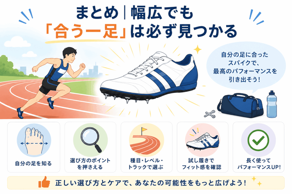まとめ|幅広でも「合う一足」は必ず見つかる
