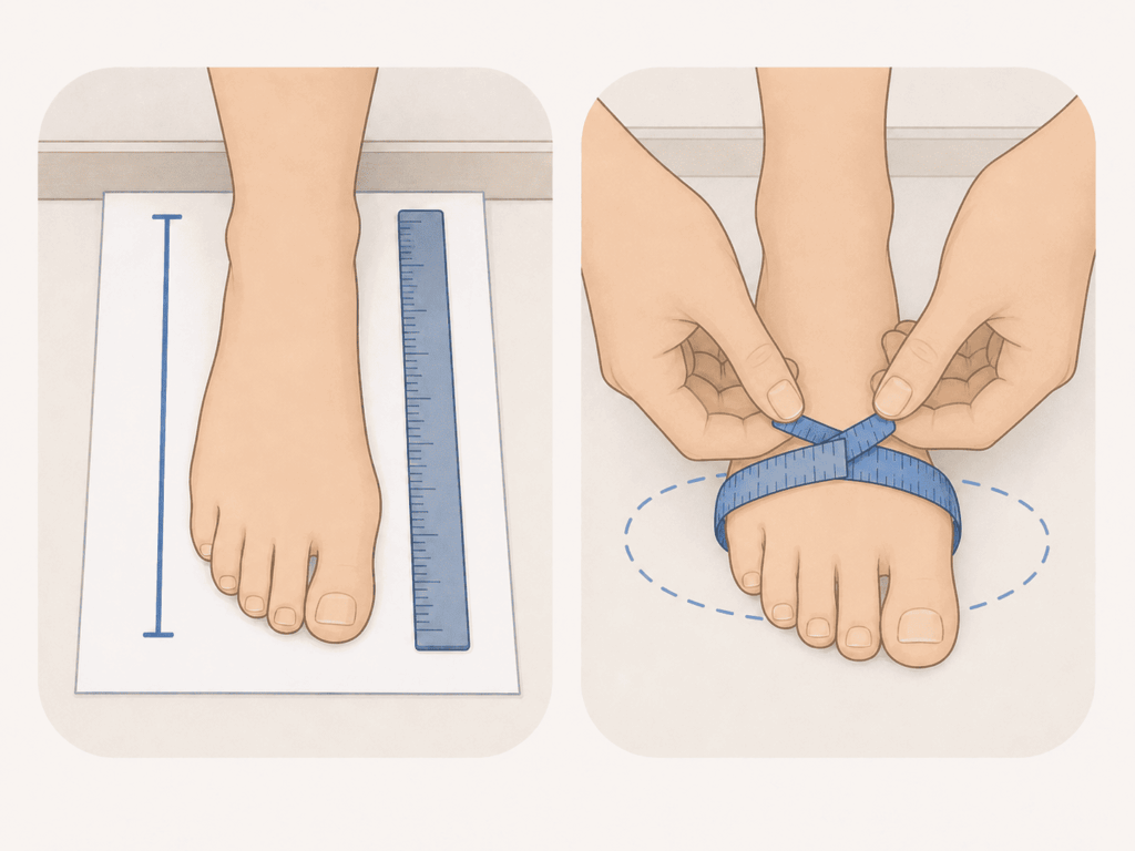 自宅でできる足のサイズの測り方