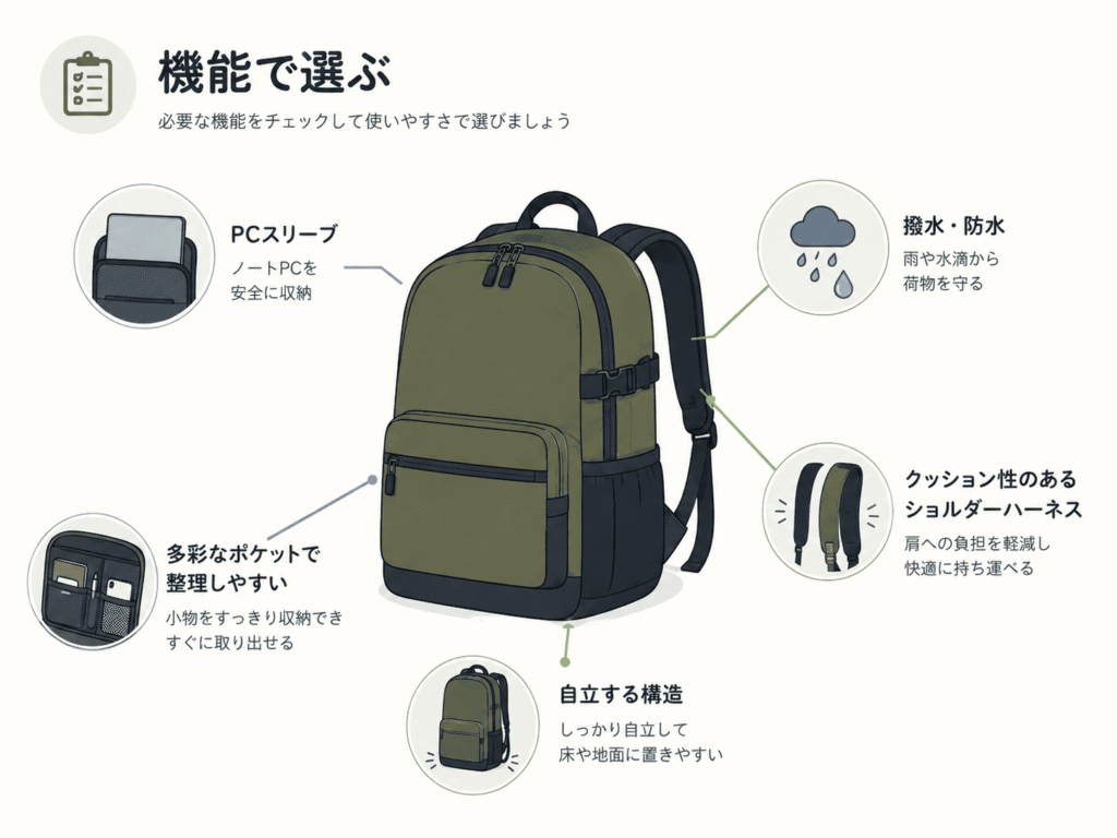 機能で選ぶ