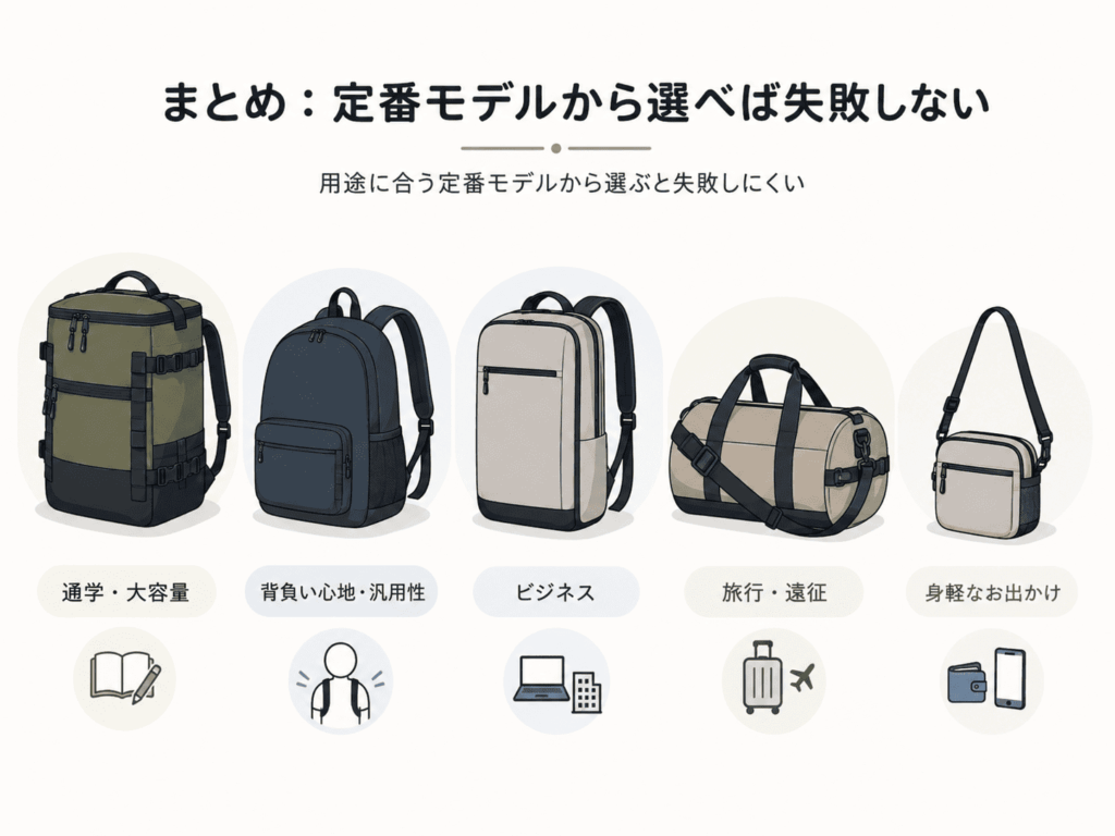 まとめ：定番モデルから選べば失敗しない