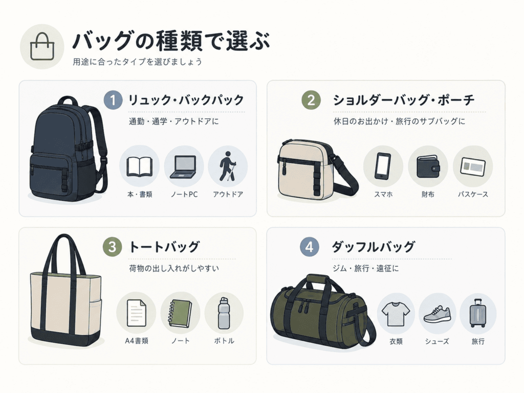 バッグの種類で選ぶ