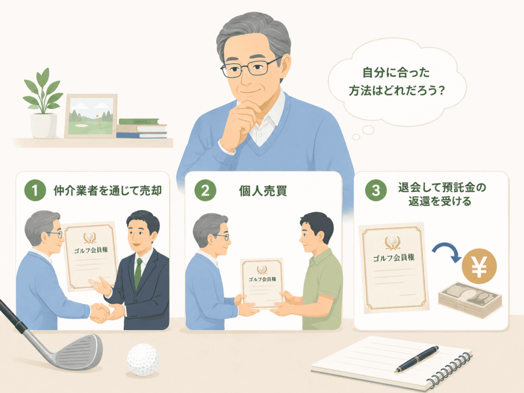 ゴルフ会員権の売却方法は3つ|あなたに合ったやり方は?