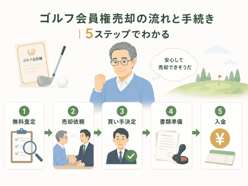 ゴルフ会員権売却の流れと手続き|5ステップでわかる