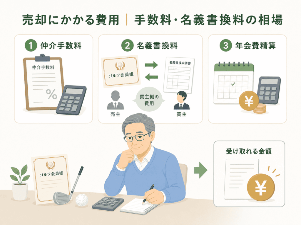 売却にかかる費用|手数料・名義書換料の相場
