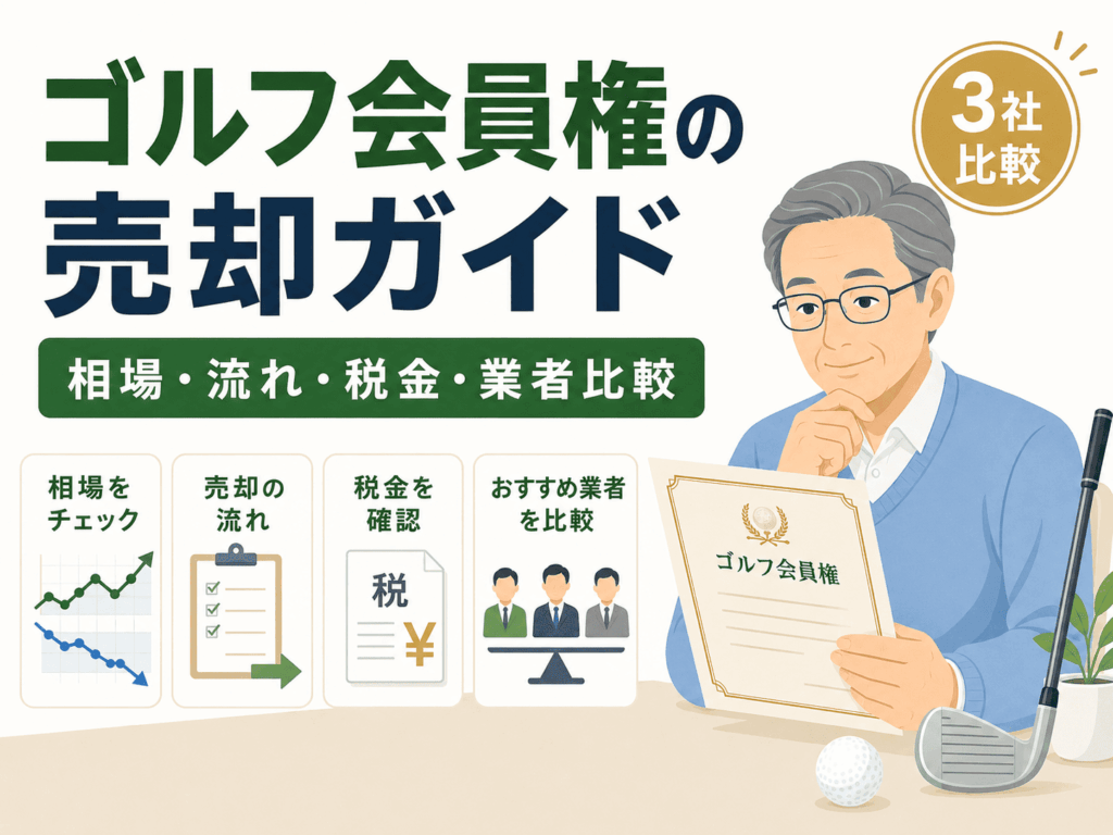 ゴルフ会員権の売却相場と流れを徹底解説｜高く売るコツ・税金・おすすめ業者3選