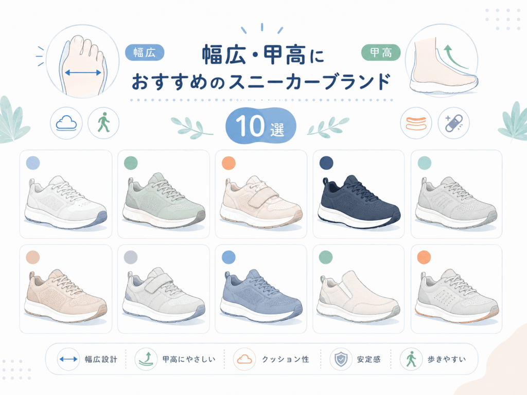 幅広・甲高におすすめのスニーカーブランド10選