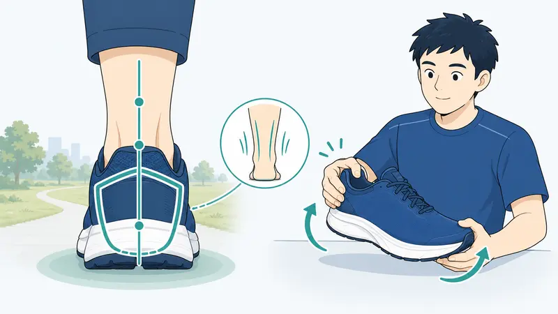 ①かかとがブレない「安定性」を最優先する