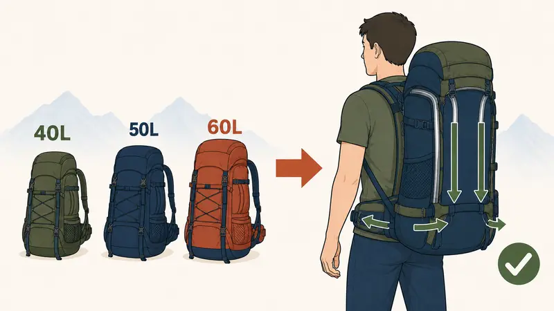 まとめ|40L〜60Lは「容量」より「背負える構造」で選ぶ