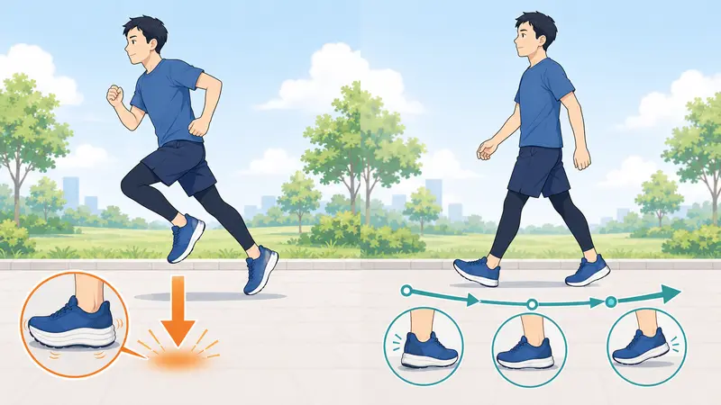 歩く動作と走る動作では、靴に求めるものが正反対