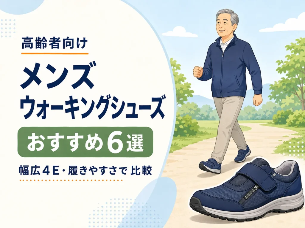 高齢者向けメンズウォーキングシューズおすすめ6選｜幅広4E・履きやすさで比較