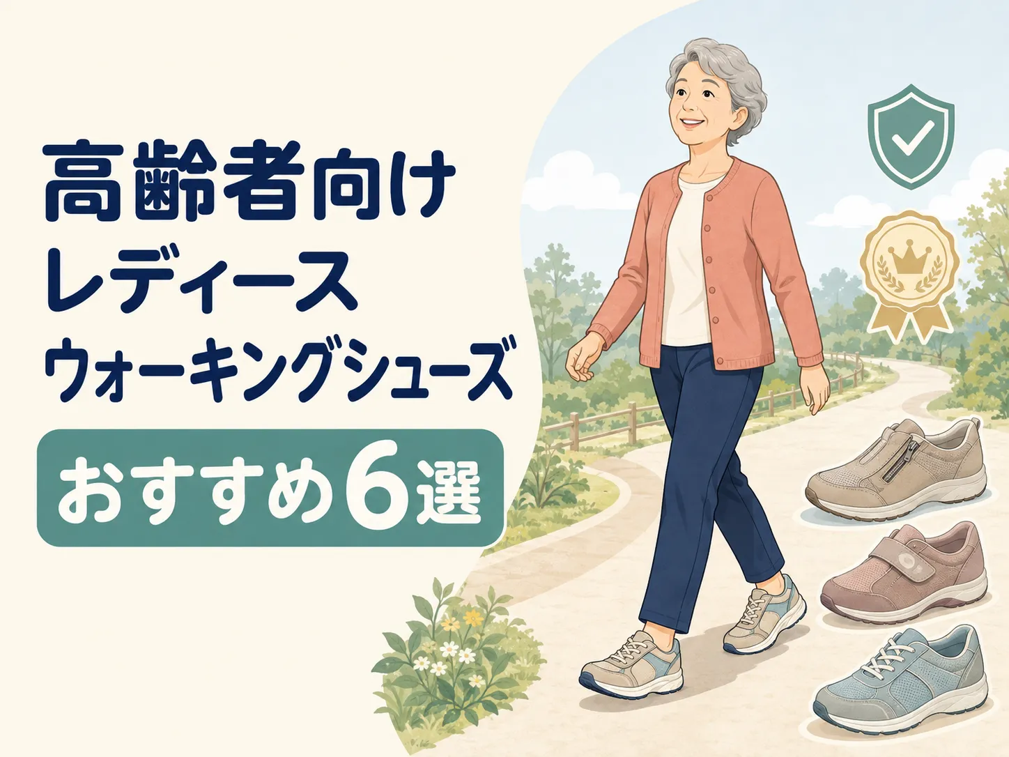 高齢者向けウォーキングシューズ レディースおすすめランキング6選