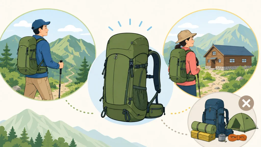 30Lの登山リュックはどんな山行に向いている？