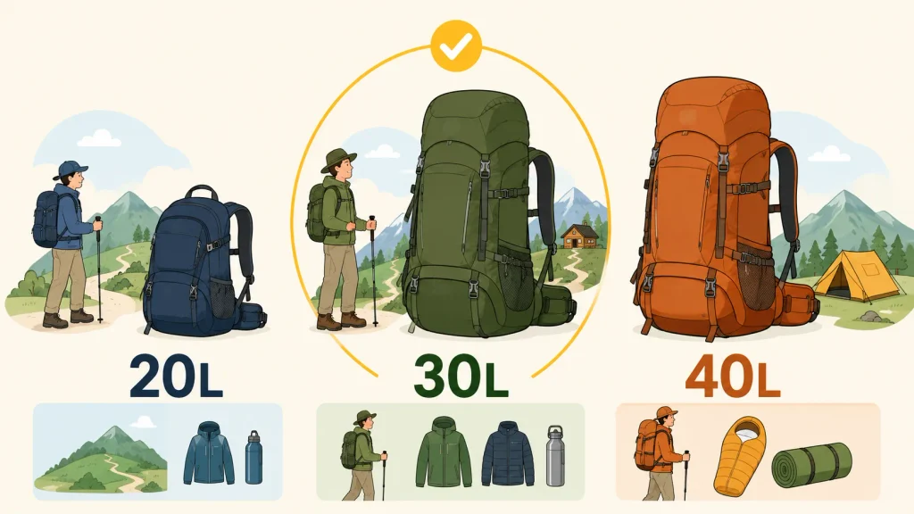 30Lの登山リュックはどんな山行に向いている？