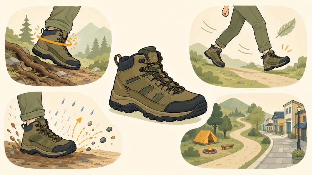 ミドルカットの登山靴とは?ローカット・ハイカットとの違いを解説