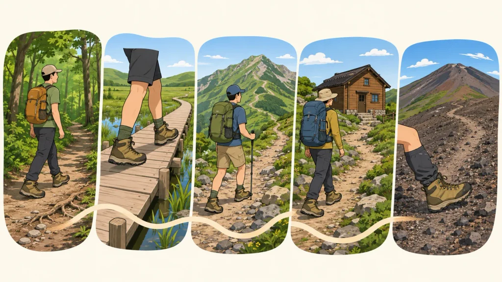 ミドルカットの登山靴とは?ローカット・ハイカットとの違いを解説