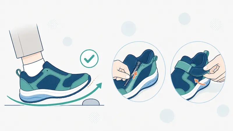 ⑤つま先の反り上がりと、脱ぎ履きのしやすさ