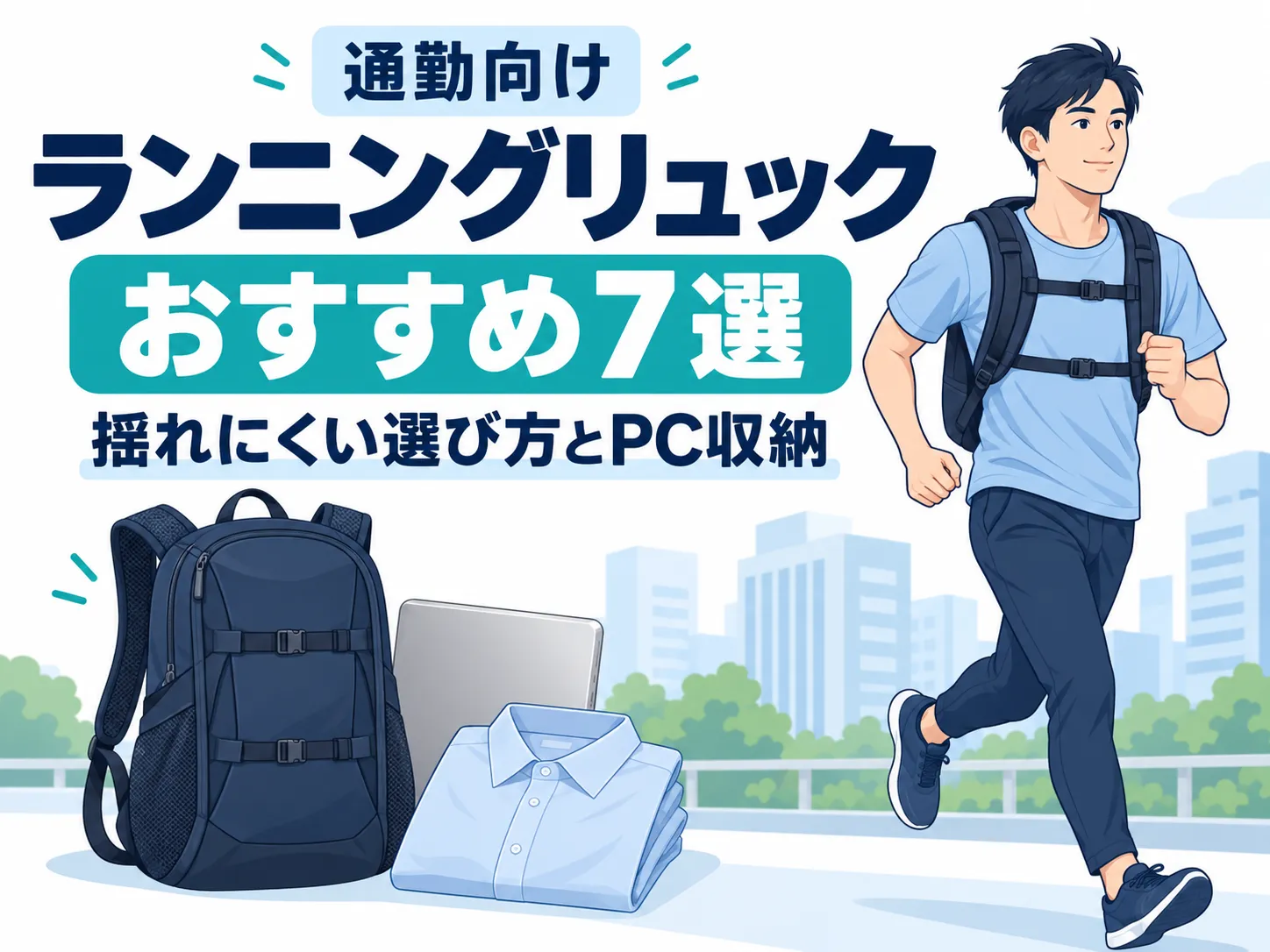 通勤向けランニングリュックおすすめ7選|揺れない選び方とPC収納