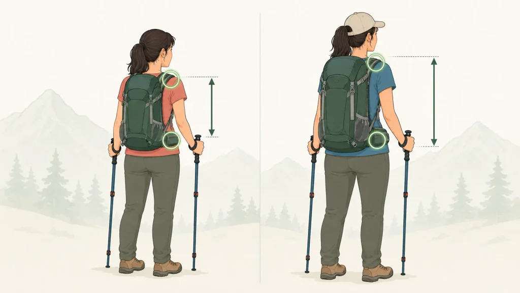 レディース登山リュックとは?女性用と男女兼用の違い