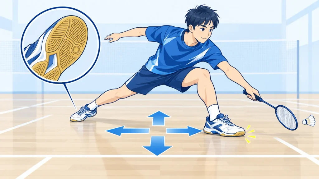 バドミントンシューズとは?普通の運動靴との違い