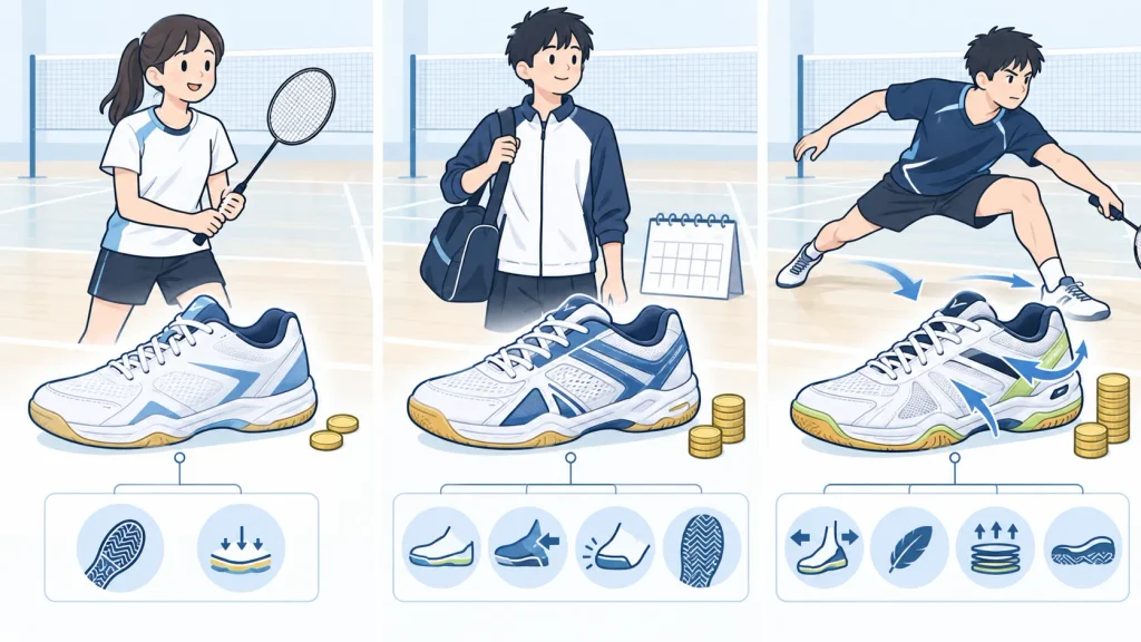 失敗しないバドミントンシューズの選び方
