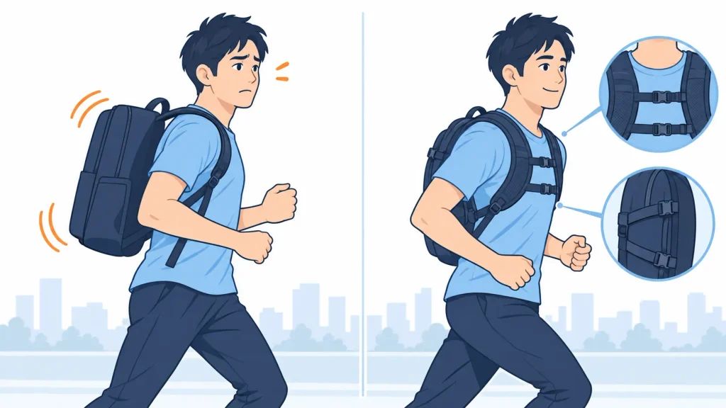 通勤向けランニングリュックとは?普通のリュックとの違い
