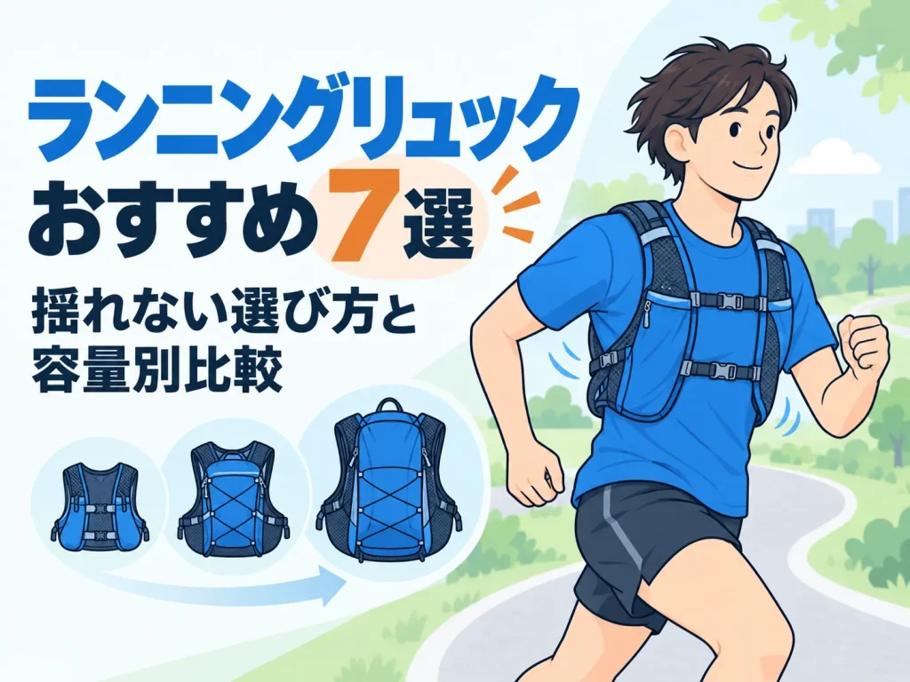 ランニングリュックおすすめ7選｜揺れない選び方と容量別比較【2026年版】