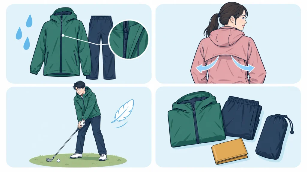 用途・悩み別に選ぶおすすめのゴルフレインウェア