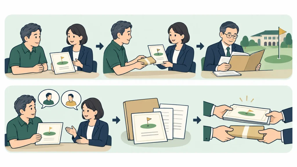 住地ゴルフで会員権を購入・売却する流れ