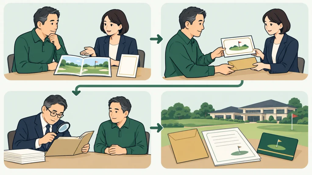 住地ゴルフで会員権を購入・売却する流れ