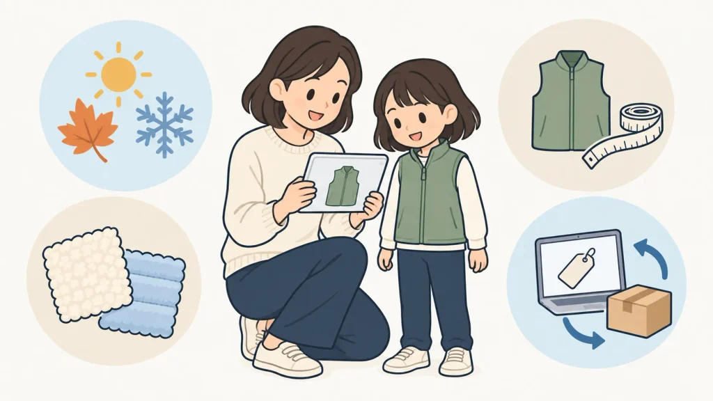 ノースフェイスのキッズベストに関するよくある質問